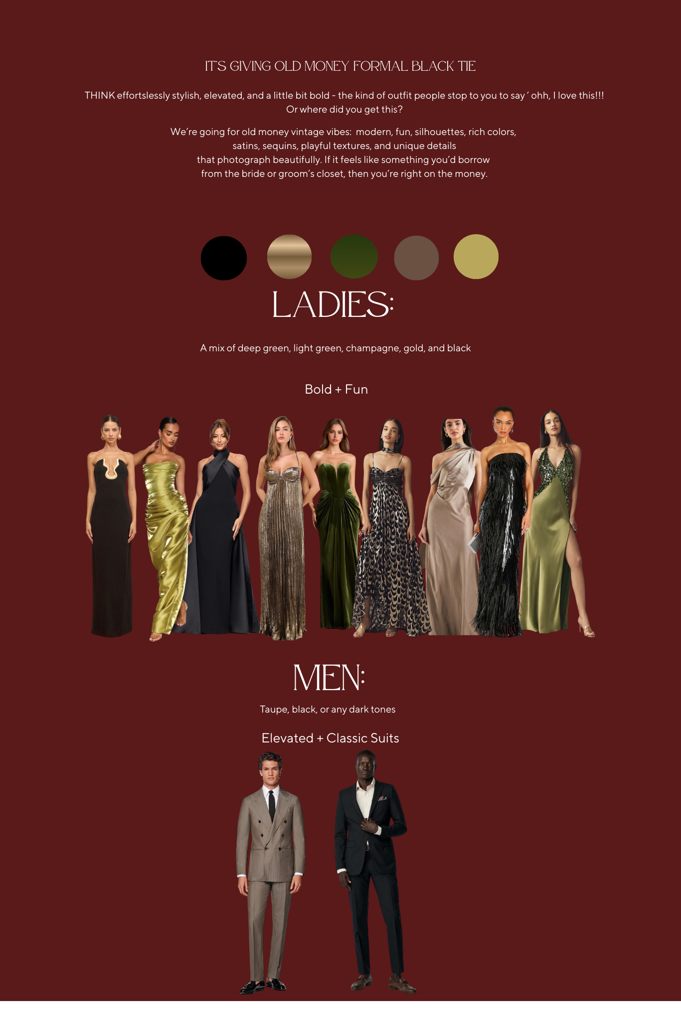 Wedding Attire Information